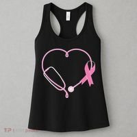 Breast Cancer Awareness Doctor Nurse Stethoscope Women's Tank Top thumb 3