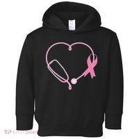 Breast Cancer Awareness Doctor Nurse Stethoscope Toddler Hoodie thumb 0
