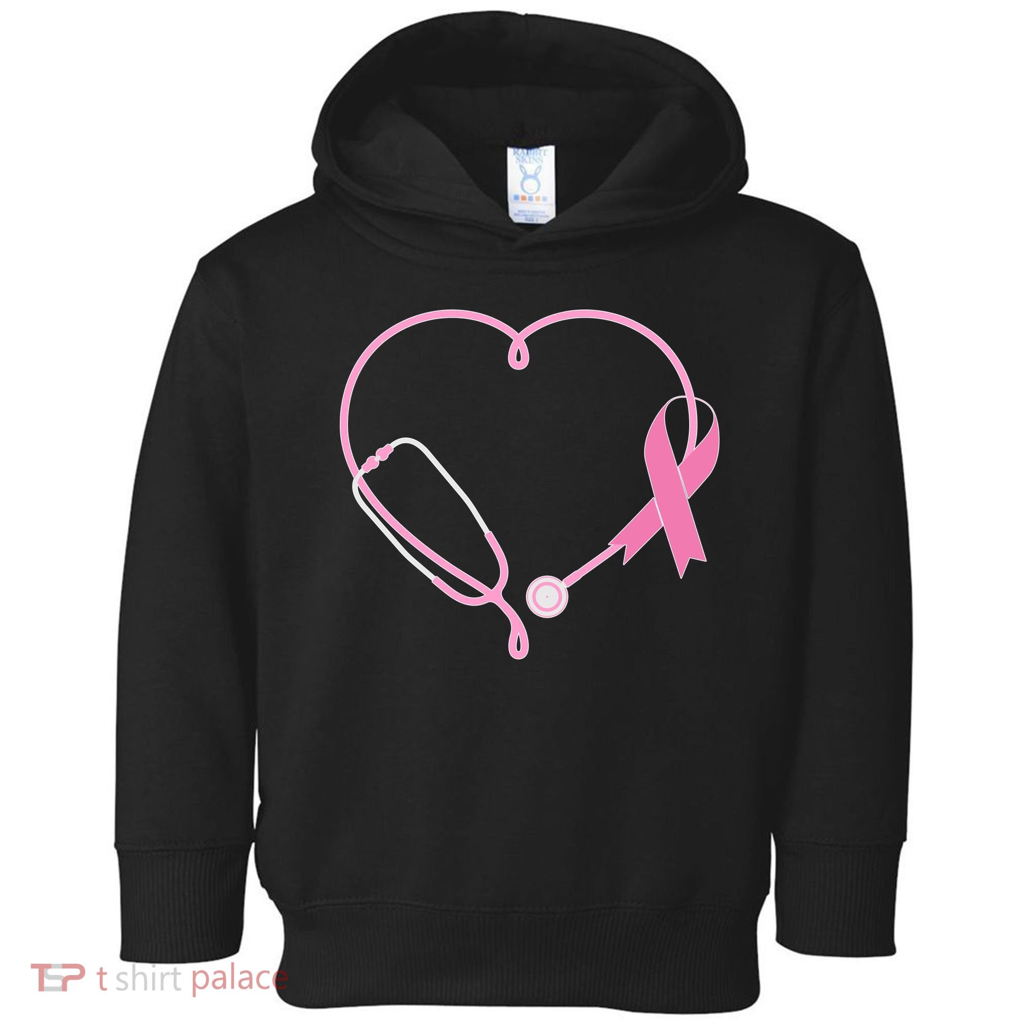 Breast Cancer Awareness Doctor Nurse Stethoscope Toddler Hoodie