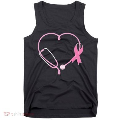 Breast Cancer Awareness Doctor Nurse Stethoscope Tank Top