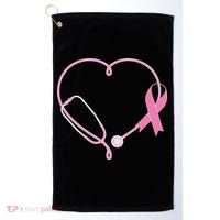 Breast Cancer Awareness Doctor Nurse Stethoscope Golf Towel thumb 0