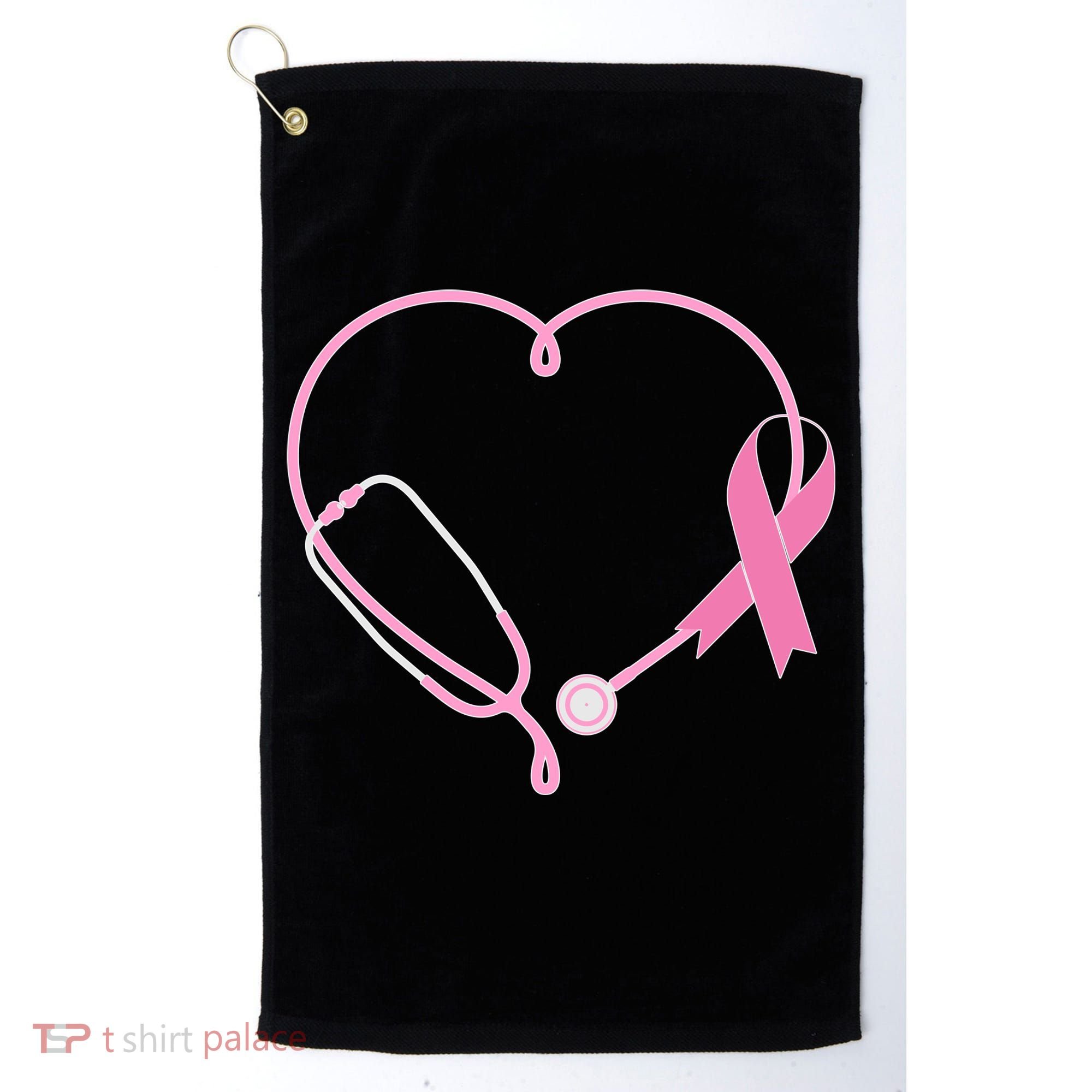 Breast Cancer Awareness Doctor Nurse Stethoscope Golf Towel