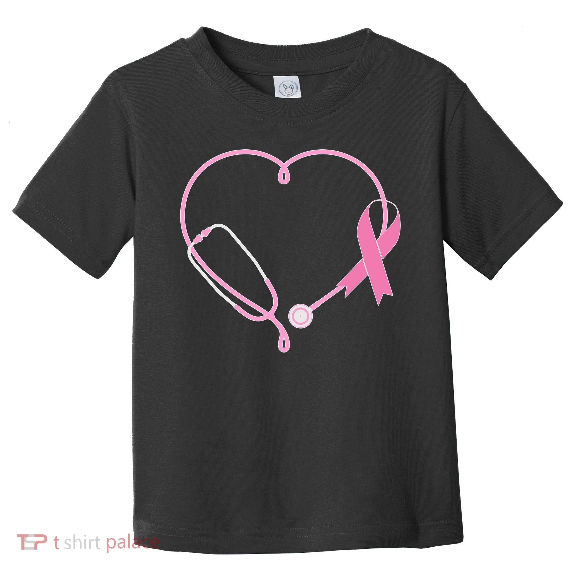 Breast Cancer Awareness Doctor Nurse Stethoscope Toddler T-Shirt