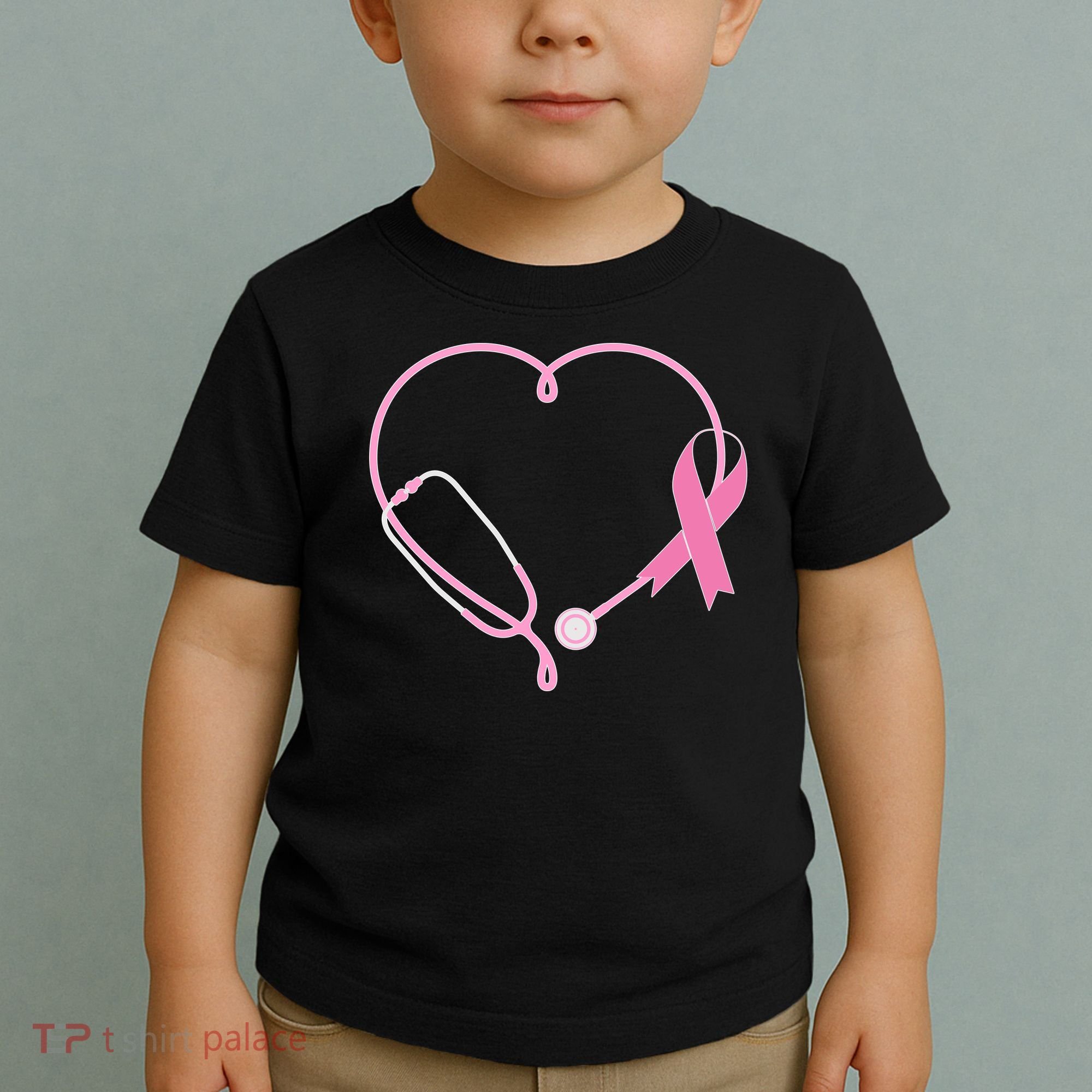 Breast Cancer Awareness Doctor Nurse Stethoscope Toddler T-Shirt