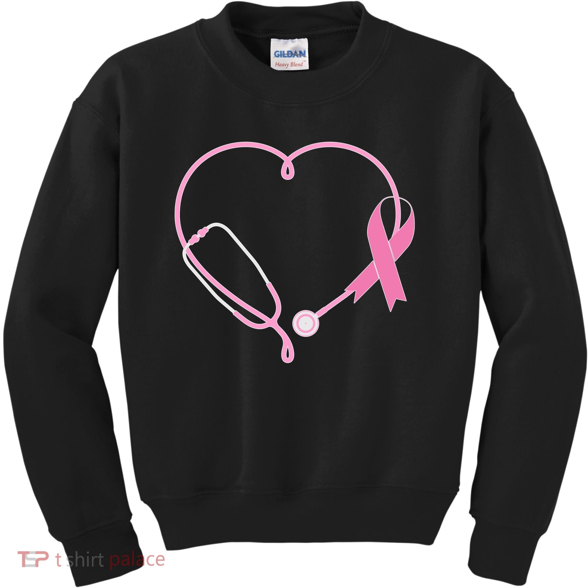 Breast Cancer Awareness Doctor Nurse Stethoscope Kids Sweatshirt