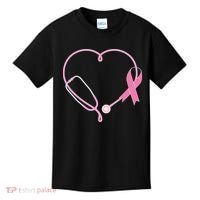 Breast Cancer Awareness Doctor Nurse Stethoscope Kids T-Shirt thumb 0