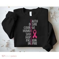 Breast Cancer Awareness Fearless Faith Sweatshirt thumb 2
