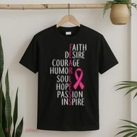 Breast Cancer Awareness Fearless Faith T-Shirt thumb 2
