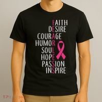 Breast Cancer Awareness Fearless Faith T-Shirt thumb 3