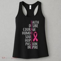 Breast Cancer Awareness Fearless Faith Women's Tank Top thumb 3