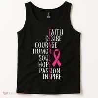 Breast Cancer Awareness Fearless Faith Tank Top thumb 2
