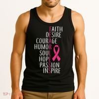 Breast Cancer Awareness Fearless Faith Tank Top thumb 3