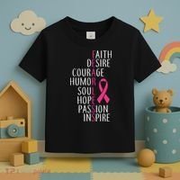 Breast Cancer Awareness Fearless Faith Toddler T-Shirt thumb 3