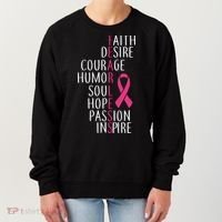Breast Cancer Awareness Fearless Quote Women's Sweatshirt thumb 0