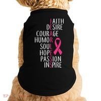 Breast Cancer Awareness Fearless Quote Doggie Tank thumb 0