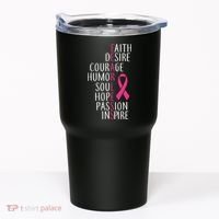 Breast Cancer Awareness Fearless Quote Tumbler thumb 0