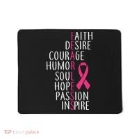 Breast Cancer Awareness Fearless Quote Mousepad thumb 0