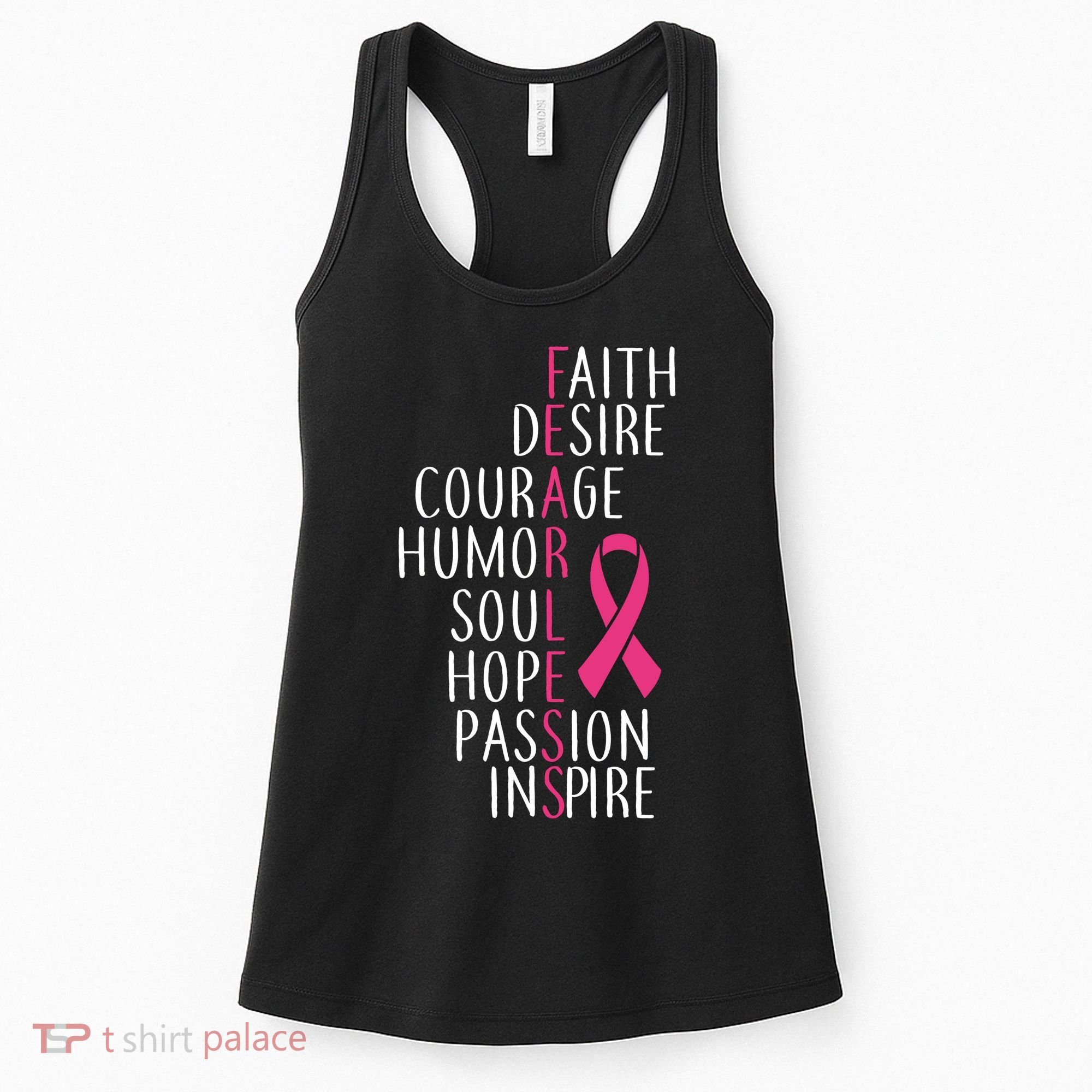 Breast Cancer Awareness Fearless Quote Women's Tank Top