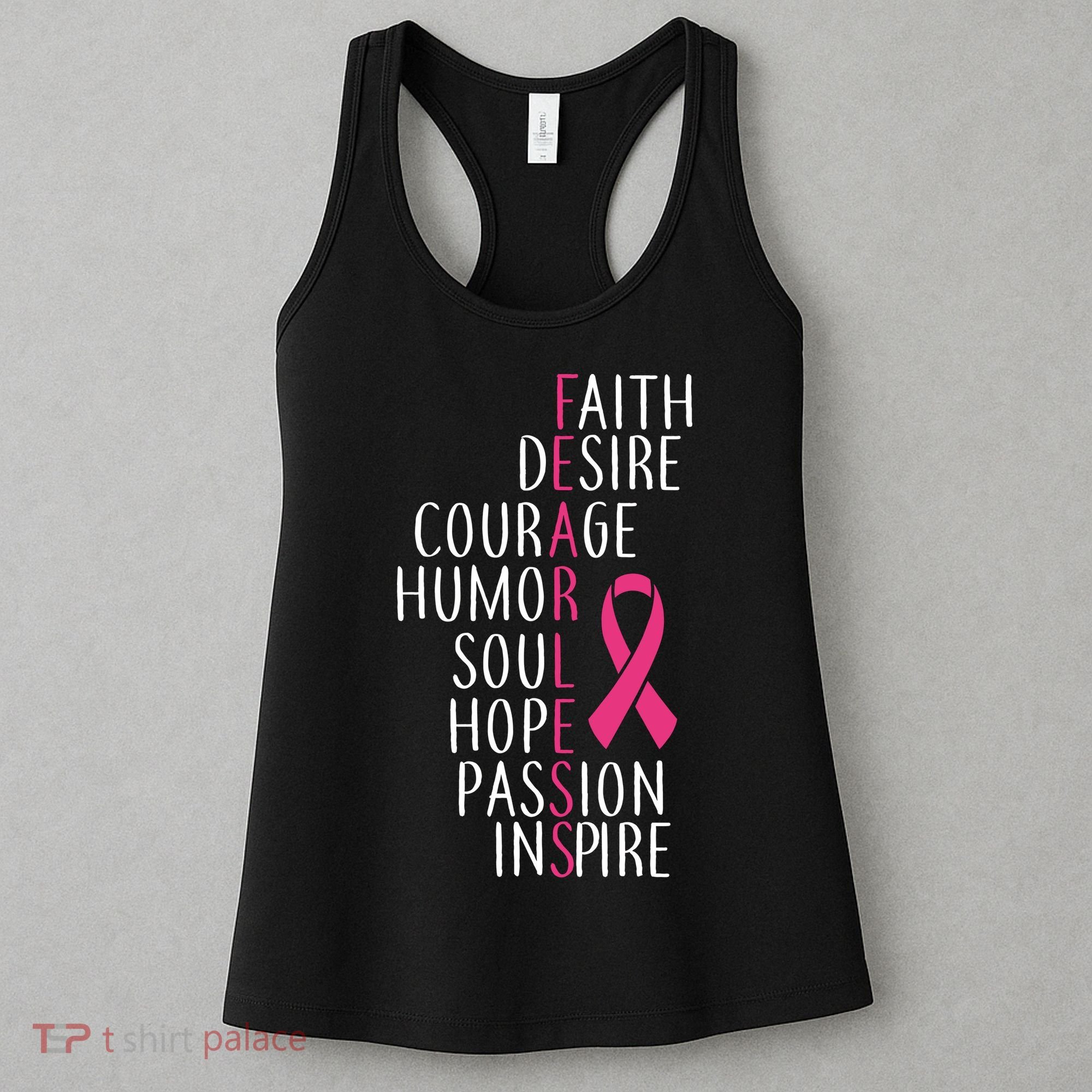 Breast Cancer Awareness Fearless Quote Women's Tank Top
