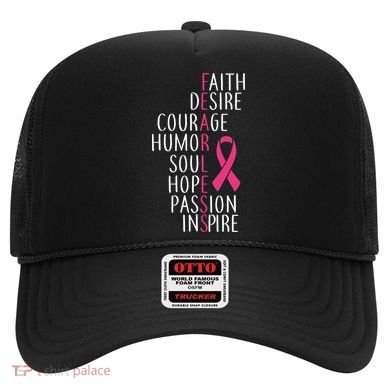 Breast Cancer Awareness Fearless Quote Hat