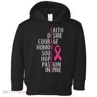 Breast Cancer Awareness Fearless Quote Toddler Hoodie thumb 0