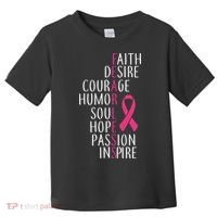 Breast Cancer Awareness Fearless Quote Toddler T-Shirt thumb 0