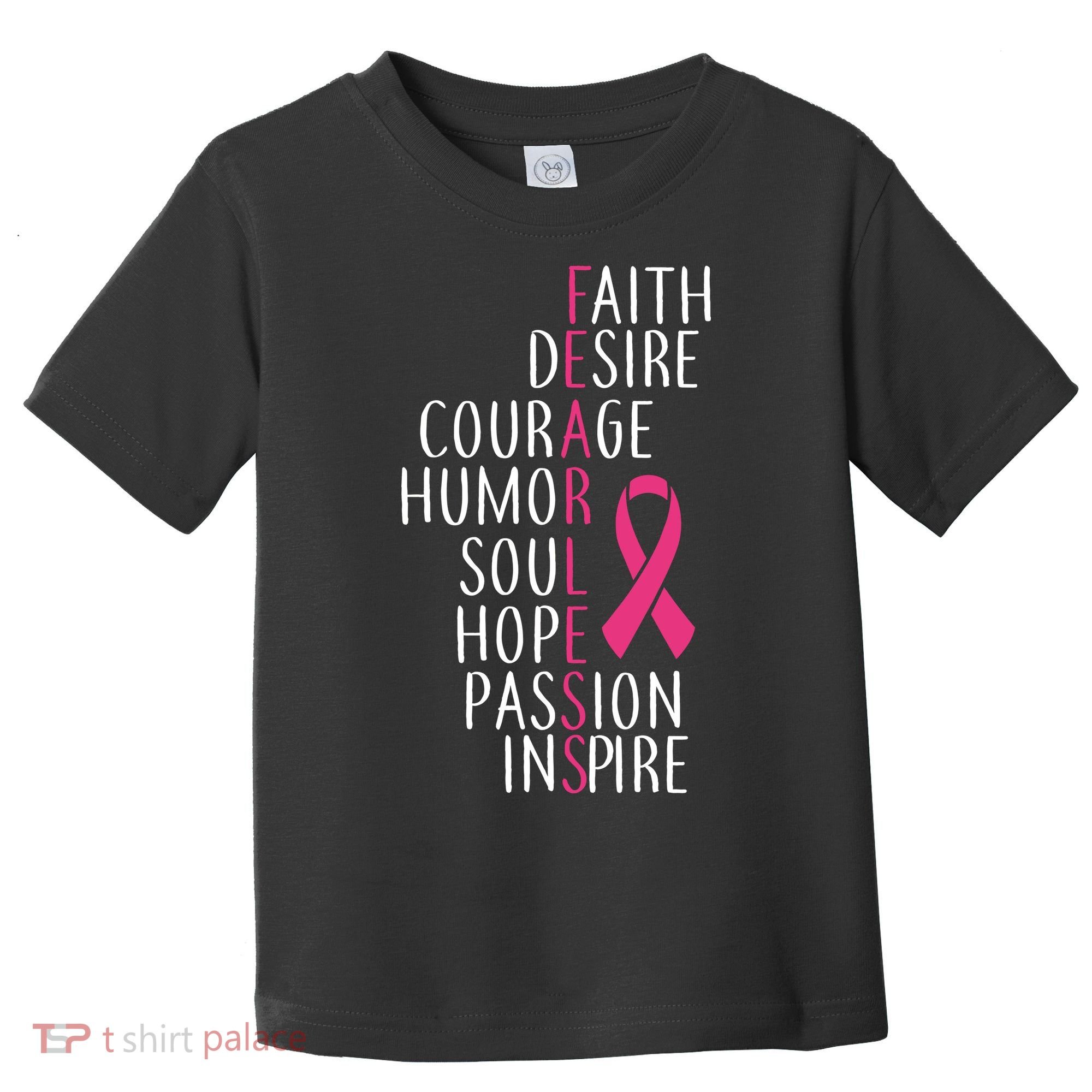 Breast Cancer Awareness Fearless Quote Toddler T-Shirt