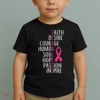 Breast Cancer Awareness Fearless Quote Toddler T-Shirt thumb 2