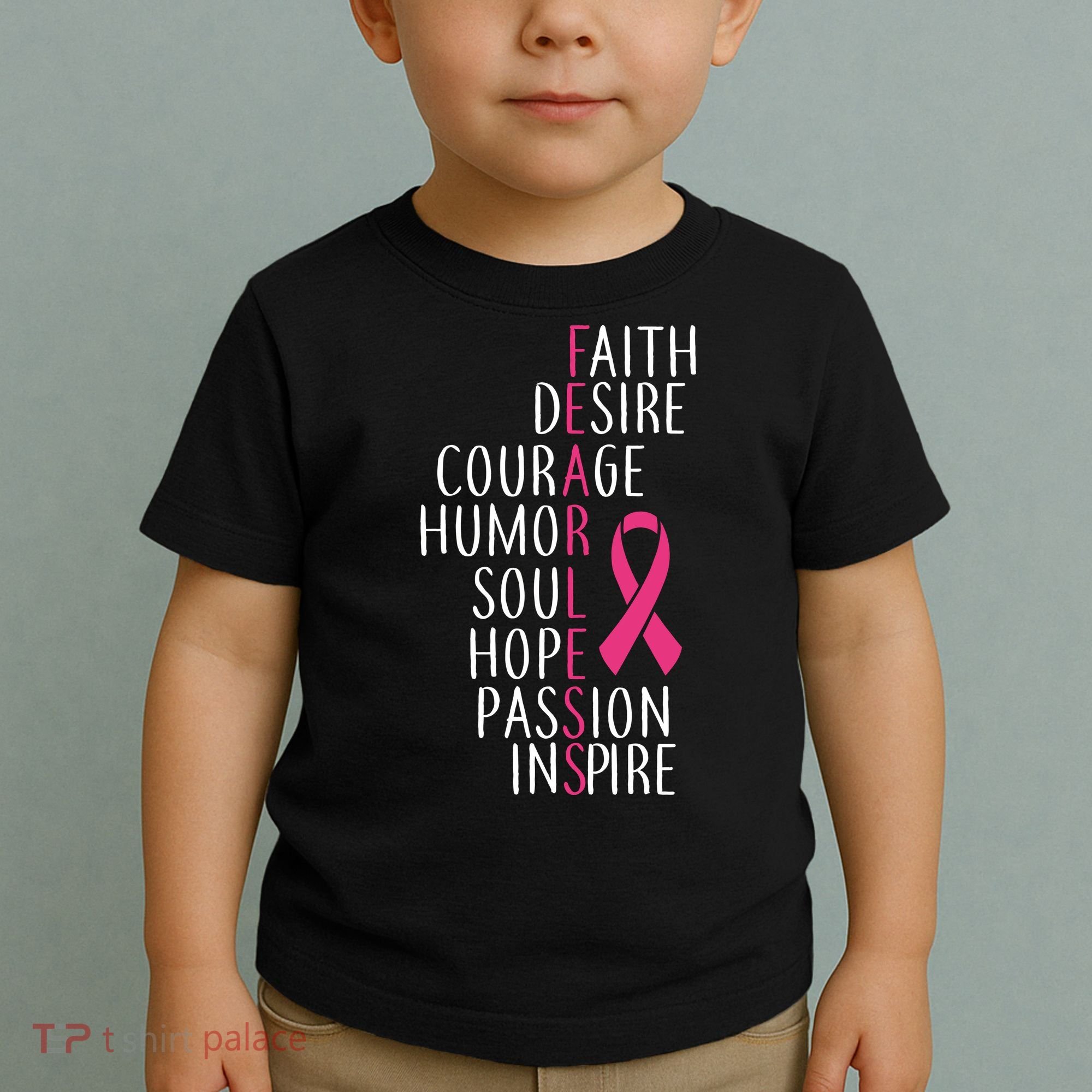 Breast Cancer Awareness Fearless Quote Toddler T-Shirt