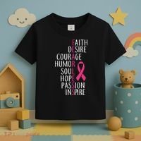 Breast Cancer Awareness Fearless Quote Toddler T-Shirt thumb 3