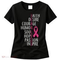 Breast Cancer Awareness Fearless Quote Women's T-Shirt thumb 0