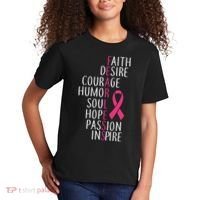 Breast Cancer Awareness Fearless Quote Kids T-Shirt thumb 2