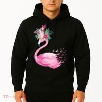 Breast Cancer Awareness Flamingo Floral Hoodie thumb 2