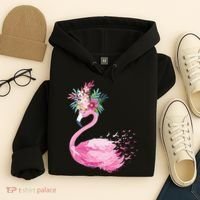 Breast Cancer Awareness Flamingo Floral Hoodie thumb 4
