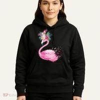 Breast Cancer Awareness Flamingo Floral Hoodie thumb 5