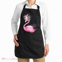 Breast Cancer Awareness Flamingo Floral Apron thumb 2