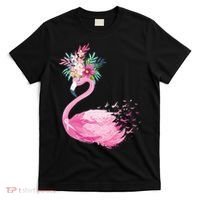 Breast Cancer Awareness Flamingo Floral T-Shirt thumb 0