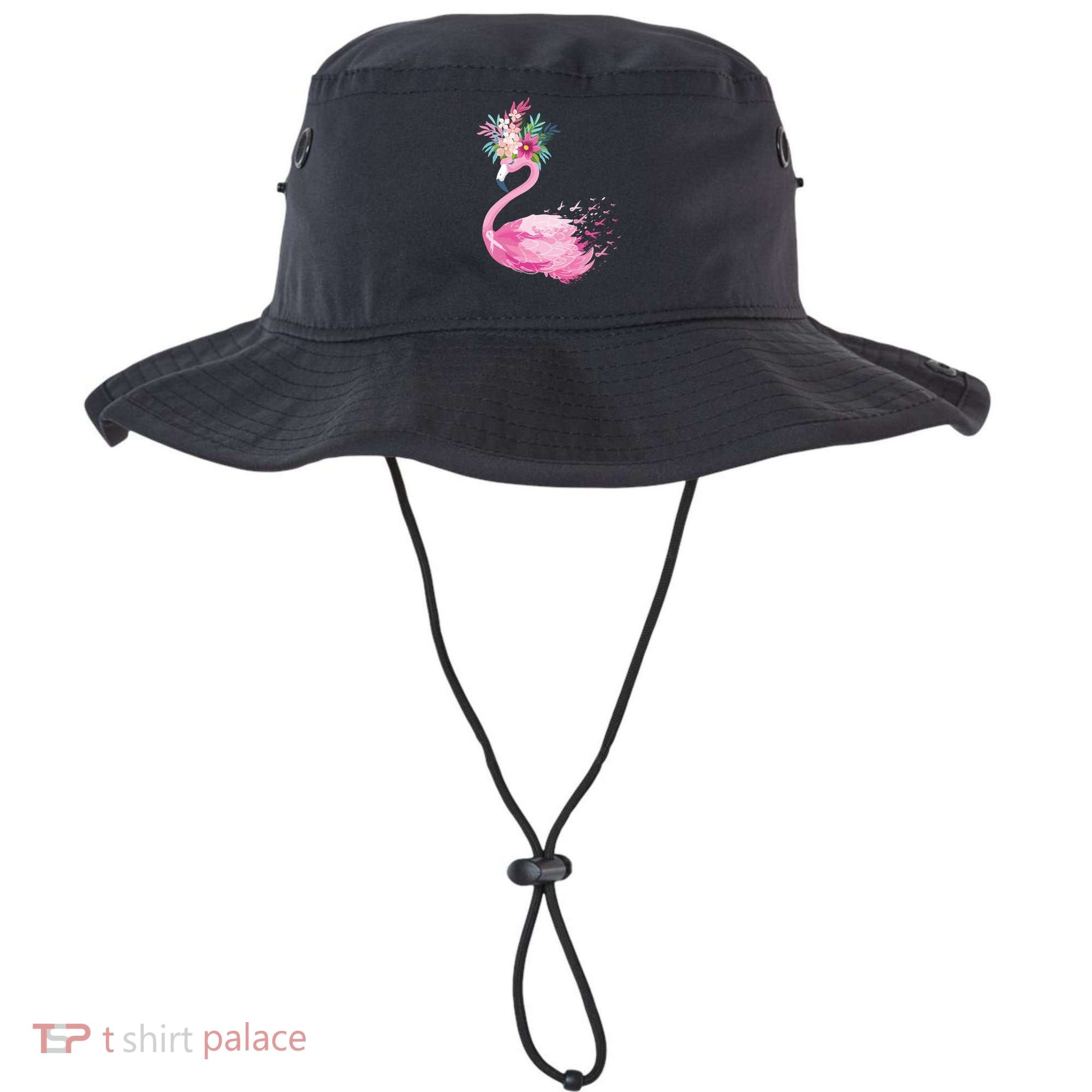 Breast Cancer Awareness Flamingo Floral Bucket Hat
