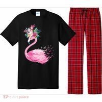 Breast Cancer Awareness Flamingo Floral Pajama Set thumb 0