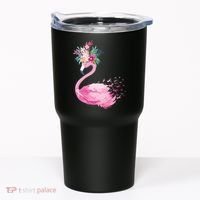 Breast Cancer Awareness Flamingo Floral Tumbler thumb 0