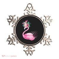 Breast Cancer Awareness Flamingo Floral Ornament thumb 0