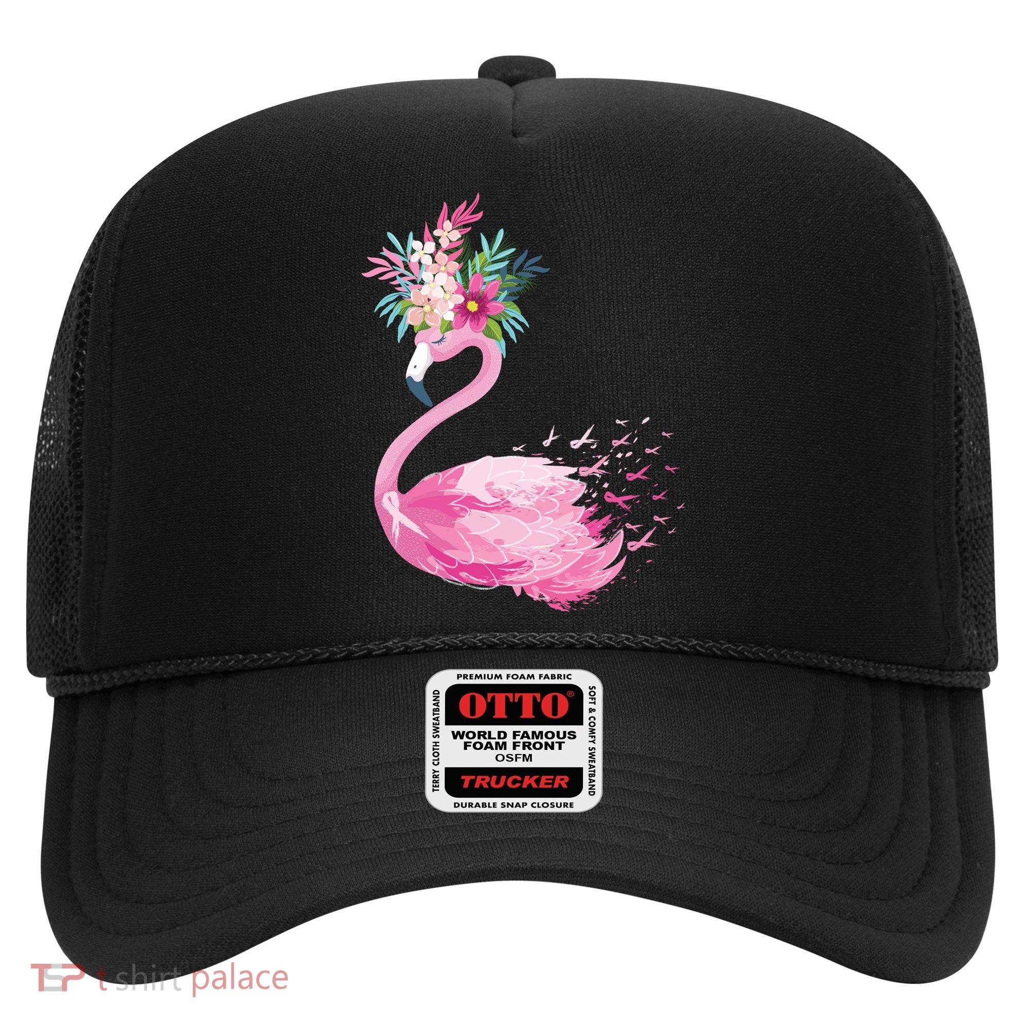 Breast Cancer Awareness Flamingo Floral Hat