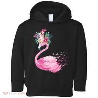 Breast Cancer Awareness Flamingo Floral Toddler Hoodie thumb 0