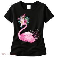 Breast Cancer Awareness Flamingo Floral Women's T-Shirt thumb 0
