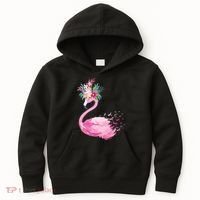 Breast Cancer Awareness Flamingo Floral Kids Hoodie thumb 0