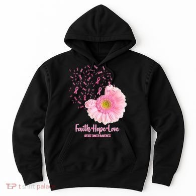 Breast Cancer Awareness Flowers Ribbons Hoodie