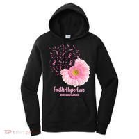 Breast Cancer Awareness Flowers Ribbons Women's Hoodie thumb 0