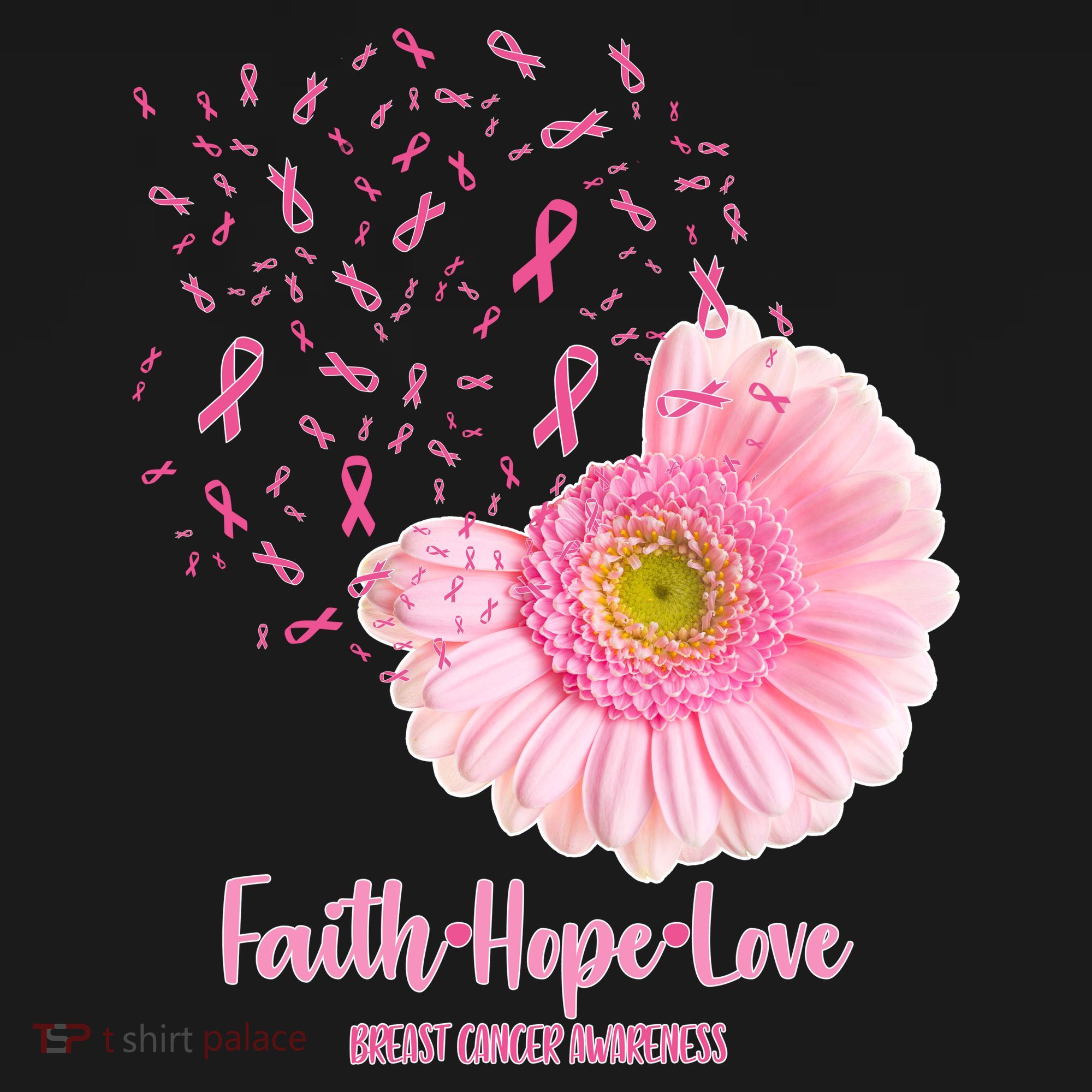 Breast Cancer Awareness Flowers Ribbons Women's Tank Top