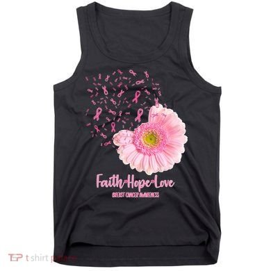 Breast Cancer Awareness Flowers Ribbons Tank Top