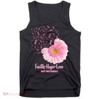 Breast Cancer Awareness Flowers Ribbons Tank Top thumb 0